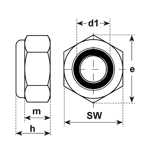 Écrous de blocage Poly-Stop INOX A4 DIN 985 [SimilarCatItems.CatItem.ArtName2]