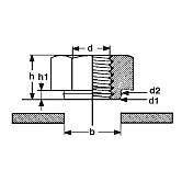 Écrous à sertir INOX A1 