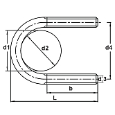 Rundstahlbügel INOX A4 DIN 3570 