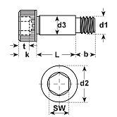 Viti esagonale gambo rettificato I-6-Acc Kt. ZN IS O 7379 12.9