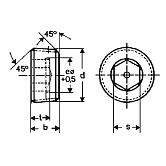 Verschluss-Schrauben I-6-Kt. Stahl blank DIN 906 