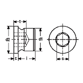 Verschluss-Schrauben I-6-Kt. Stahl blank DIN 908 