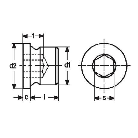 Verschluss-Schrauben I-6-Kt. Stahl blank DIN 908 [SimilarCatItems.CatItem.ArtName2]