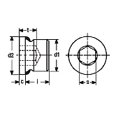 Verschluss-Schrauben I-6-Kt. Stahl blank DIN 908 