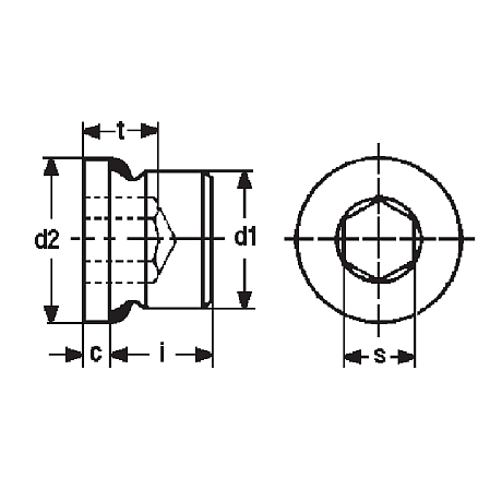 Verschluss-Schrauben I-6-Kt. Stahl blank DIN 908 [SimilarCatItems.CatItem.ArtName2]