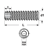 Gewindestifte I-6-Kt. INOX A4 DIN 913 