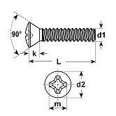 Linsensenkschrauben INOX A2 DIN 966 