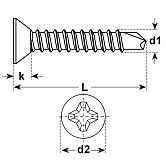 Selbstbohrschrauben INOX A2 DIN 7504 O (P) 