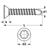 Selbstbohrschrauben DIN 7504-O-TX Antrieb INOX A2 