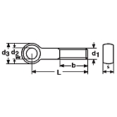 Augenschrauben DIN 444 B INOX A4 