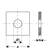 Vierkantscheiben DIN 436 INOX A4 