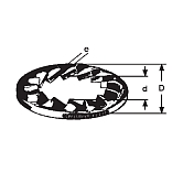 Fächerscheiben INOX A4 DIN 6798 J 