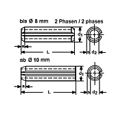Manicotti di serraggio pesanti INOX A2 DIN 1481 