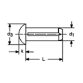 Clous cannelés tête demi-ronde INOX A2 DIN 1476 