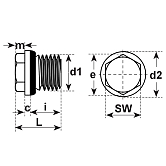 Tappi a vite. acciaio nudo DIN 910 5.8 