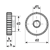 Rändelmuttern Stahl vz DIN 467 5 