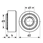 Einpressmuttern Swif PS Stahl gelb 