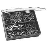 Assortiment de goupilles pliantes zinguées-bleues 