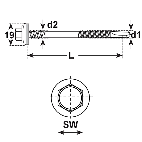 Vis autoforeuse sandwich E-X BR 3 HT BL. 5 A2 [SimilarCatItems.CatItem.ArtName2]