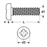 Vis autotaraudeuses LK acier Zb DIN 7500 450 HV 
