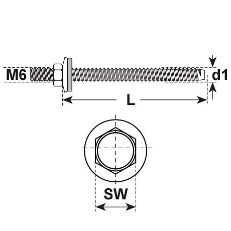 Gerüstanker-Schrauben EGA E-X BZ INOX A2 [LastViewedItems.CatItem.ArtName2]