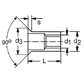 Écrous à sertir  FAR® FTS acier zingué-bleu 