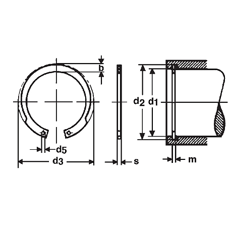 Circlips JV acier à ressort phosphaté [SimilarCatItems.CatItem.ArtName2]