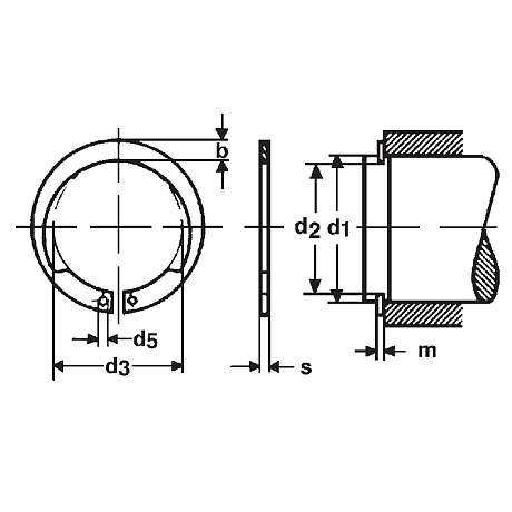 Circlips AV acier à ressort phosphaté [LastViewedItems.CatItem.ArtName2]