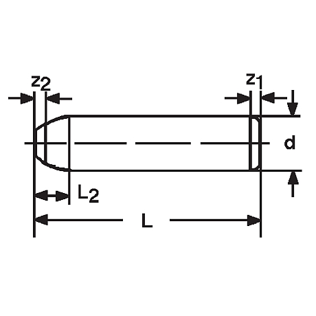Goupilles cylindriques h6 acier HRc 60 ±2 DIN 6325 [SimilarCatItems.CatItem.ArtName2]