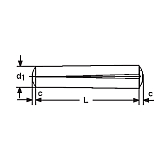 Goupilles coniques acier 9SMn28k clair DIN 1471 
