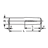 Goupilles fendues KS 4 acier brut 9SMn28k  DIN1474 