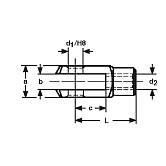 Leviers à fourche 9SMnPb28K zingué-bleu DIN 71752 