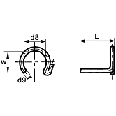 Etrier de sécurité acier à ressort Zb DIN 71805 -S 