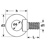 Ringschrauben Stahl C 15 E vz DIN 580 