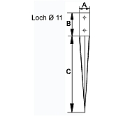 Piede di supporto GH tipo R in acciaio ZF 