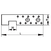 Ancoraggio per travi GH tipo T in acciaio ZB 