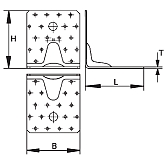 Giunti ad angolo GH tipo 90 S in acciaio ZB 