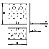 Giunti ad angolo GH con ZN astro in acciaio ZB 