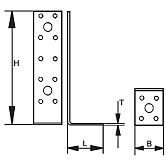 Giunti ad angolo GH tipo HS in acciaio ZF 