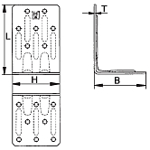 Connecteurs équerre GH type Top 80/120 acier zingu é-bleu