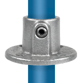 Rohrverbinder TYP 10T Fussplatte rund durch. fvz 