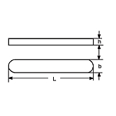 Passfedern DIN 6885 A Inox A4 / 1.4571 