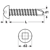 Selbstbohrschrauben DIN 7504-N I-4-kant INOX A2 