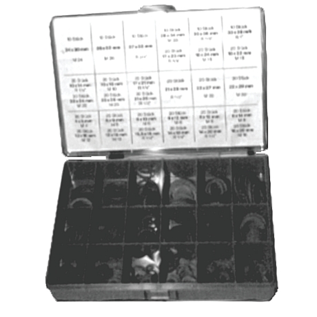 Assort.joints d'étanchéité DIN7603A 540 pcs Cuivre [SimilarCatItems.CatItem.ArtName2]