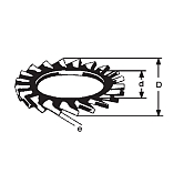 Ranelle dentate INOX A4 DIN 6798 A 