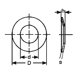 Rondelles de serrage légères INOX A2 SN 212748 