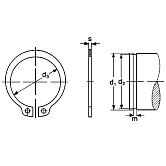 Sicherungsringe INOX 1.4116 / 1.4122 DIN 471 