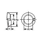 Federringe Federstahl HRc 44-51 vz DIN 74361 