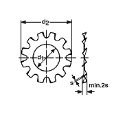Ranelle dentati in acciaio per molle ZB DIN 6797 A 