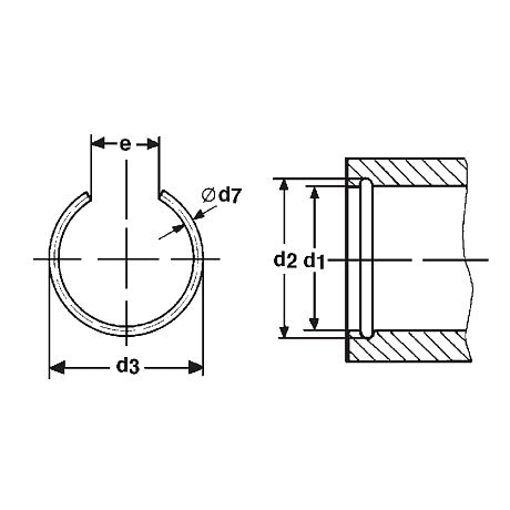 Sprengringe RB Federstahl blank geölt DIN 7993 [SimilarCatItems.CatItem.ArtName2]
